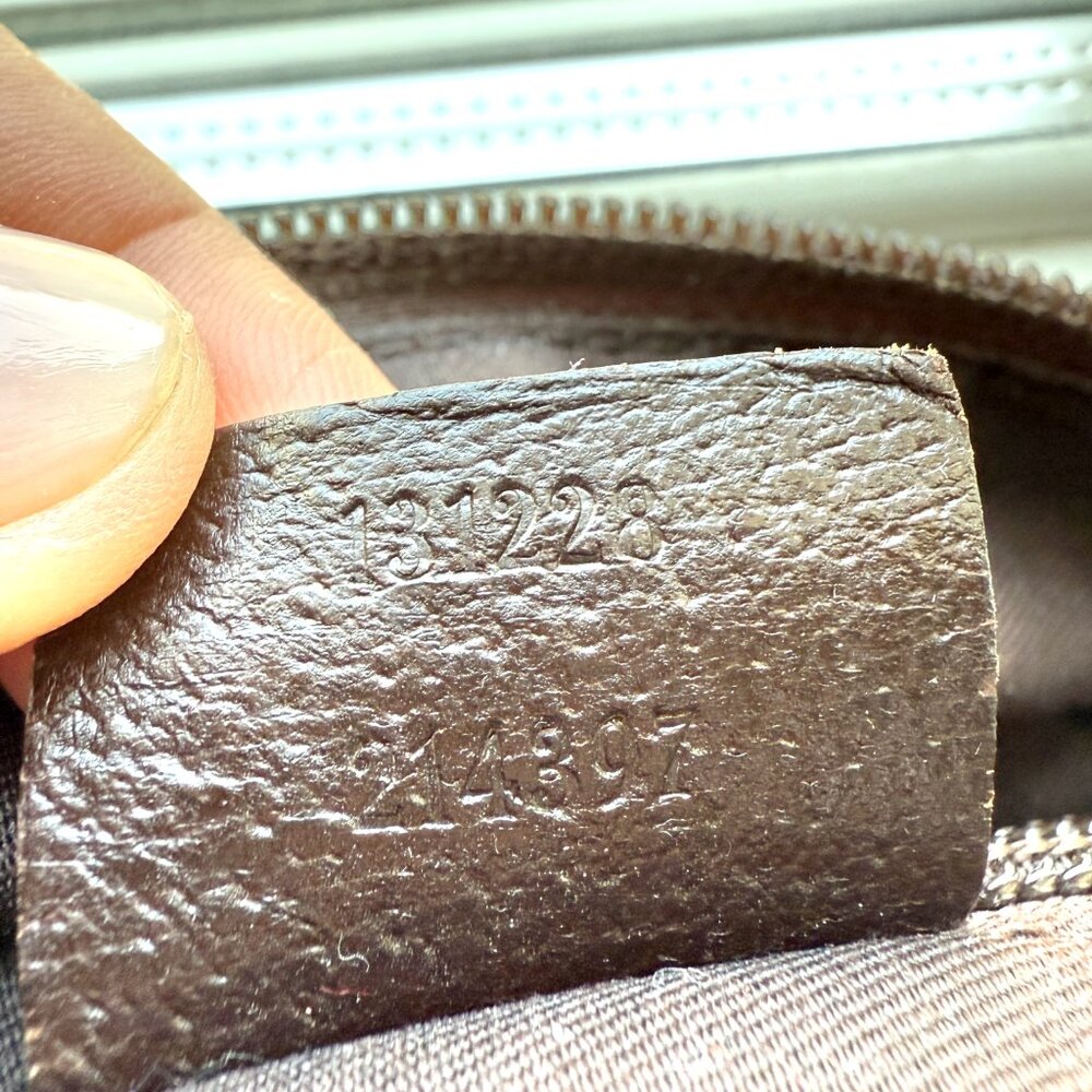 Vintage GUCCI GG Sherry Line Boat Shape Small Tote Handbag Canvas Beige - Picture 6 of 9